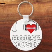 I Love House Music Sleutelhanger (Voorkant)