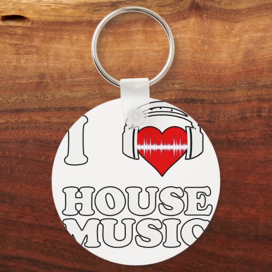 I Love House Music Sleutelhanger (Voorkant)