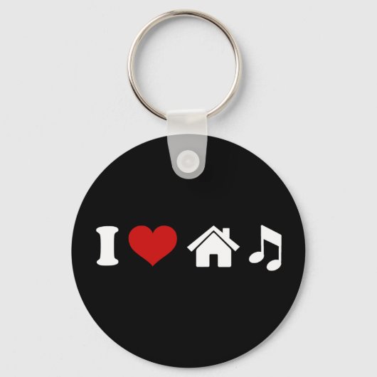 I Love House Music Sleutelhanger | Ibiza Dancing G (Voorkant)