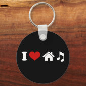 I Love House Music Sleutelhanger | Ibiza Dancing G (Voorkant)