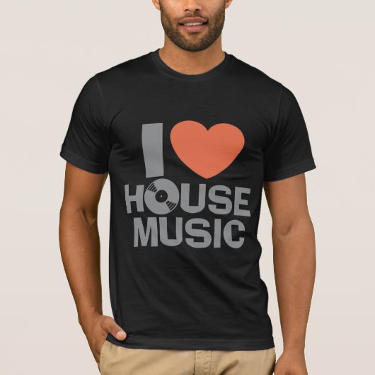 I Love House Music T-shirt (Voorkant)