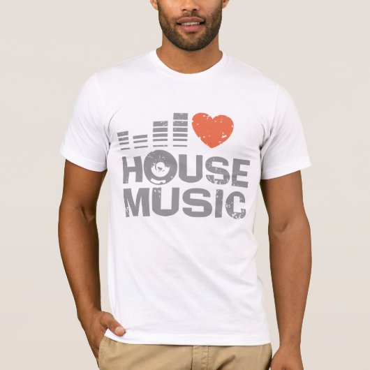 I Love House Music T-shirt (Voorkant)