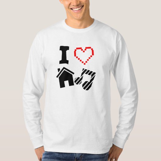 I Love House Music T-shirt (Voorkant)