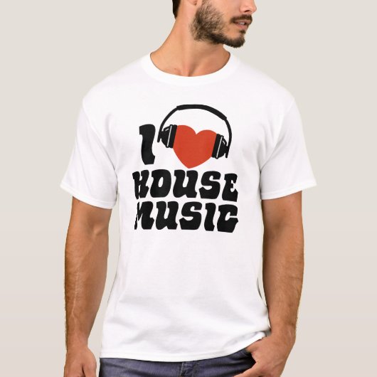 I Love House Music T-shirt (Voorkant)