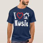 I Love House Music T Shirt Dark (Voorkant)