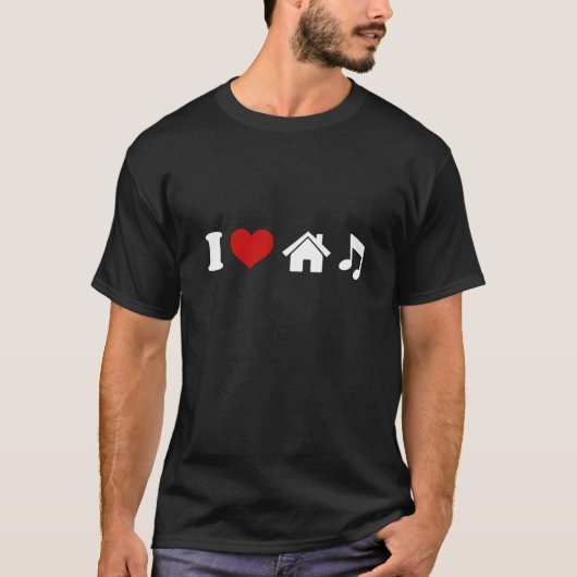 I Love House Music T-Shirt | Ibiza Dance DJ Gift (Voorkant)