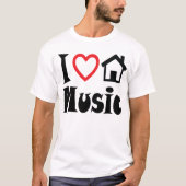I Love House Music T Shirt Light (Voorkant)