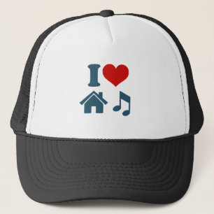 I Love House Music Trucker Hat Ibiza Dancing Pet