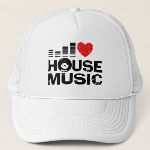 I Love House Music Trucker Pet