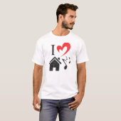 I Love House Music-Valentijnsdag T-shirt (Voorkant volledig)