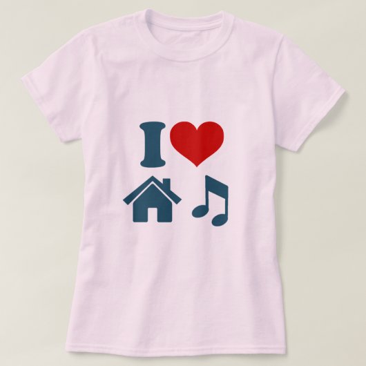 I Love House Music Women's T-Shirt (Design voorkant)