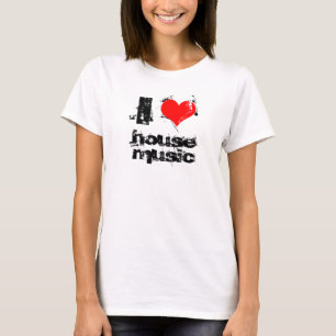 i love house muziektop t-shirt