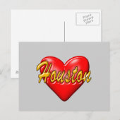 I Love Houston Briefkaart (Voorkant / Achterkant)