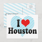I Love Houston Briefkaart (Voorkant / Achterkant)