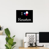 I Love Houston Poster (Thuiskantoor)