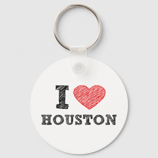 I Love Houston Sleutelhanger (Voorkant)