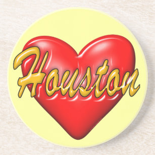 I Love Houston Zandsteen Onderzetter