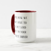 I Love How I’m Your Favorite Driver |Funny Driving Mok (Voorkant links)