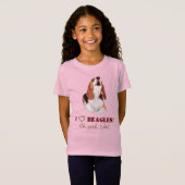 I Love Howling Beagles T-Shirt personaliseren (Voorkant volledig)