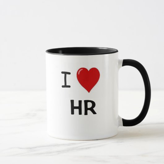 I Love HR - I Heart HR Humor Mok (Rechts)