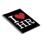 I ❤️ Love HR voor werknemers CUSTOM Spiral Notitieboek (Rechterzijde)