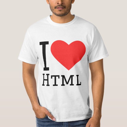 I love html t-shirt (Voorkant)