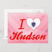 I Love Hudson, Massachusetts Briefkaart (Voorkant / Achterkant)