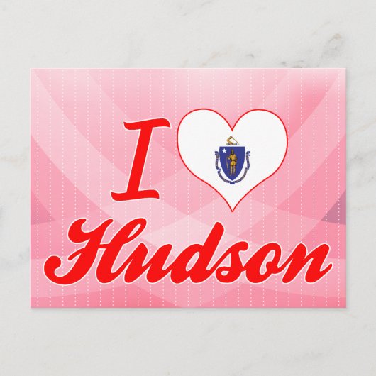 I Love Hudson, Massachusetts Briefkaart (Voorkant)