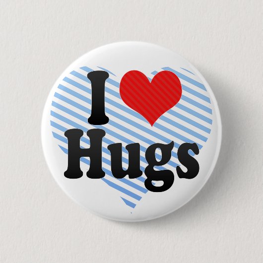I Love Hugs Ronde Button 5,7 Cm (Voorkant)
