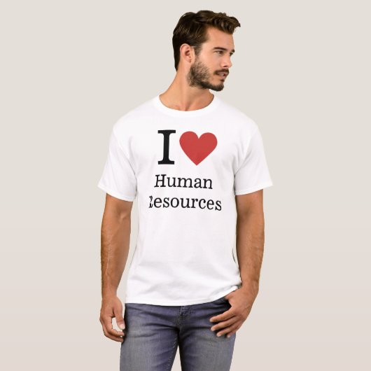 I ❤️ Love Human Resources CUSTOM Mannen T-shirt (Voorkant volledig)