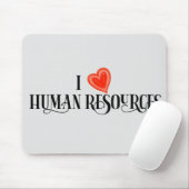 I Love Human Resources HR gift kantoor Muismat (Met muis)