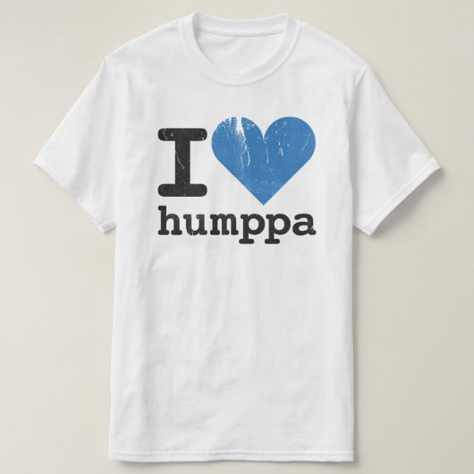 I Love Humppa Blue Value T-Shirt (Design voorkant)