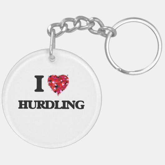 I Love Hurdling Sleutelhanger (Achterkant Rechts)