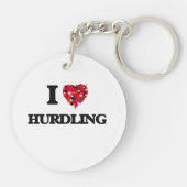 I Love Hurdling Sleutelhanger (Achterkant)