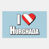 I Love Hurghada Diving Rechthoekige Sticker (Voorkant)