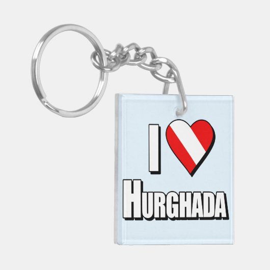 I Love Hurghada Diving Sleutelhanger (Voorkant Links)