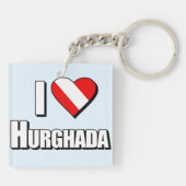 I Love Hurghada Diving Sleutelhanger (Achterkant)