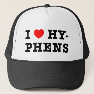 I Love Hyphens Trucker Pet