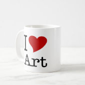 I Love (I Heart) Art Koffiemok (Voorkant links)