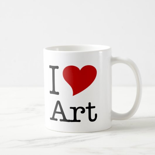 I Love (I Heart) Art Koffiemok (Rechts)