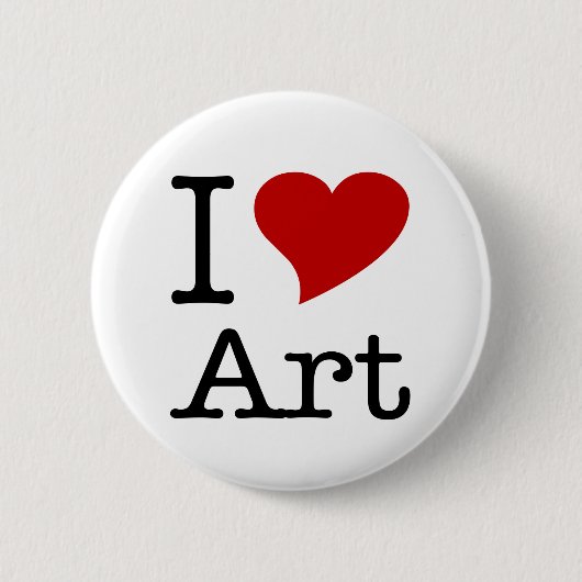 I Love (I Heart) Art Ronde Button 5,7 Cm (Voorkant)
