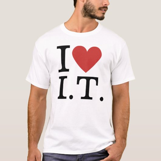 I ❤️ Love I.T. (voor IT-medewerkers)  T-shirt (Voorkant)
