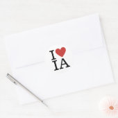 I ❤️ Love IA Interne Audit Personeel CUSTOM Ronde Sticker (Envelop)