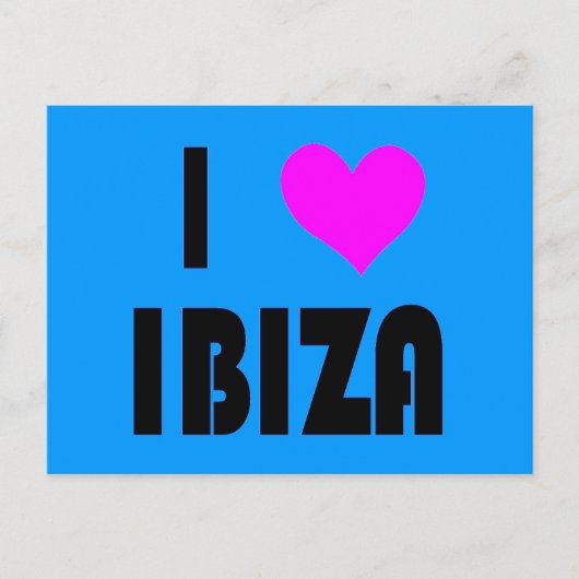 I Love Ibiza briefkaart (Voorkant)