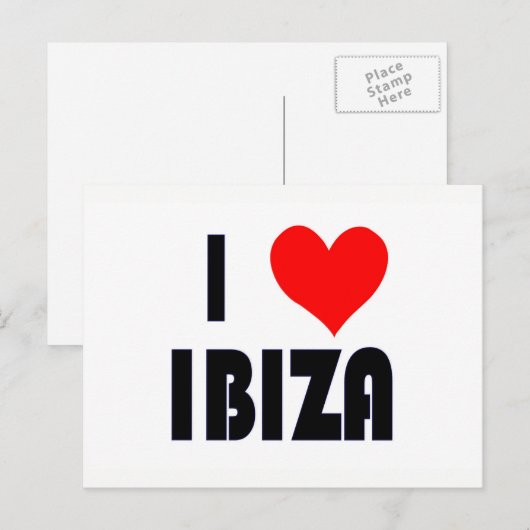 I Love Ibiza briefkaart (Voorkant / Achterkant)