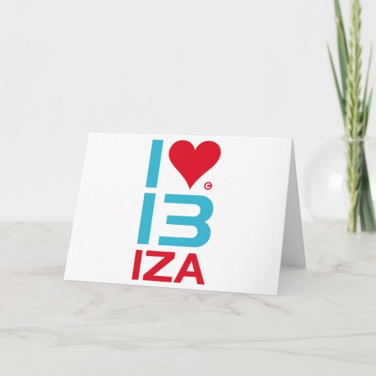 I LOVE IBIZA FEESTDAGEN KAART (Voorkant)