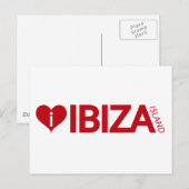 i Love Ibiza Island Original Authentic souvenirs Briefkaart (Voorkant / Achterkant)