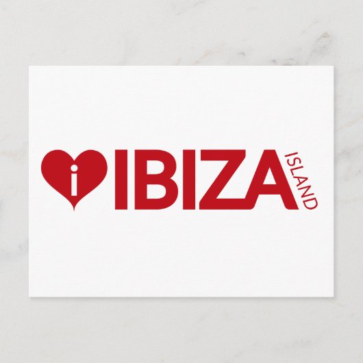 i Love Ibiza Island Original Authentic souvenirs Briefkaart (Voorkant)
