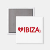 I Love Ibiza Island Original Authentic souvenirs. Magneet (Voorkant / Achterkant)