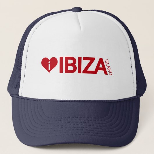 I Love Ibiza Island Original Authentic souvenirs. Trucker Pet (Voorkant)
